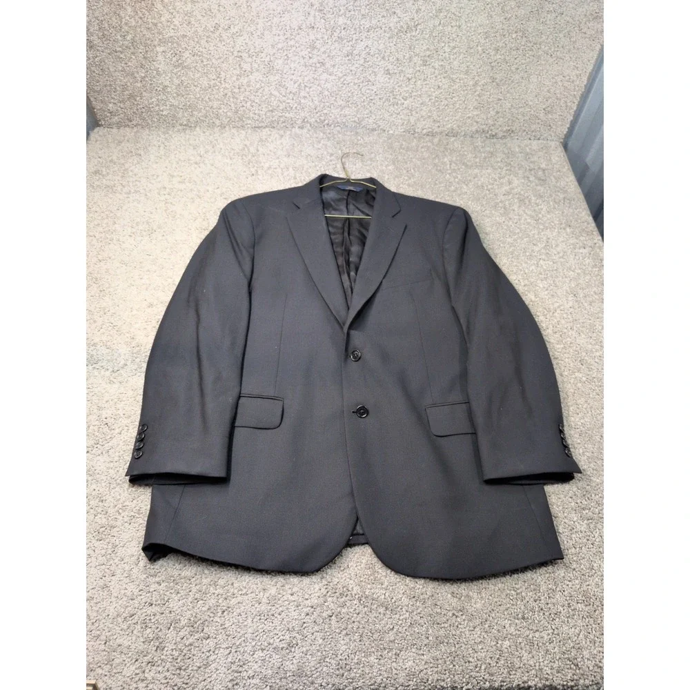 Brooks Brothers 346 Mens Navy Blue Wool Stretch Blazer Suit Jacket 45R